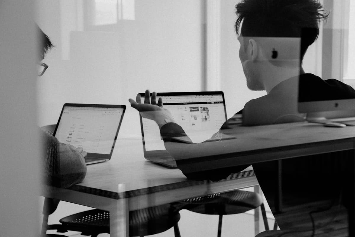 Professional collaboration in a modern office setting